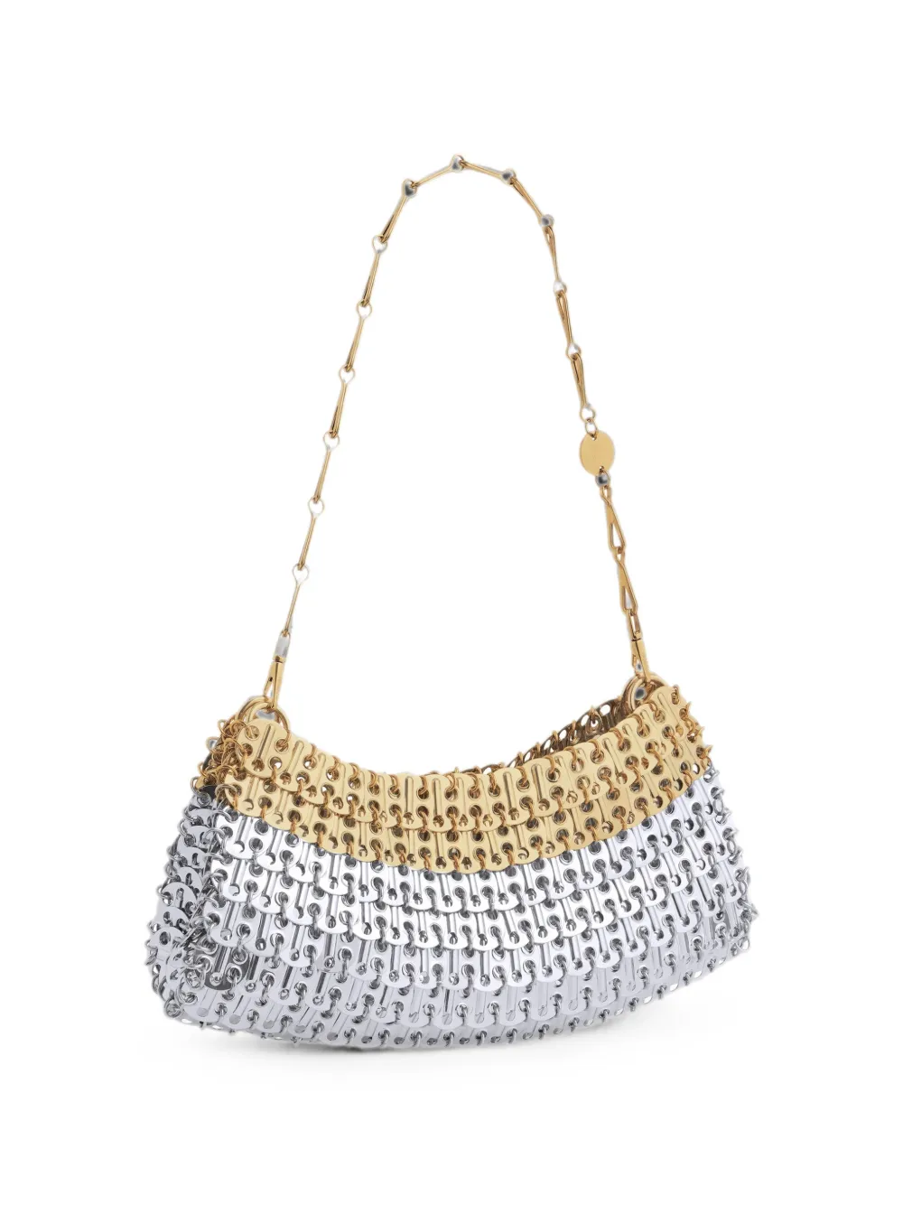 Rabanne Iconic 1969 Clutch Skyline Metal Bag in Silver, view 4