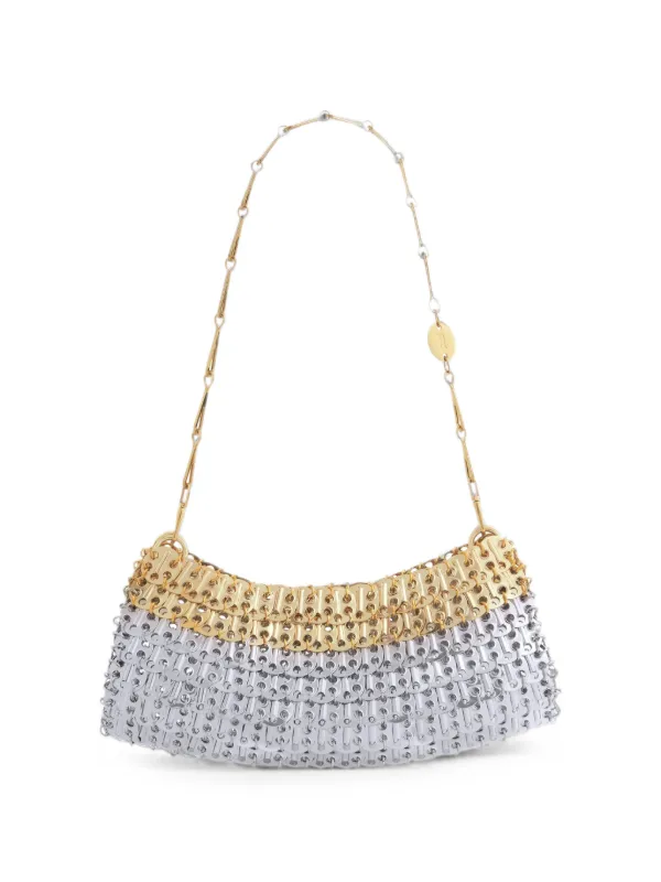 Rabanne Iconic 1969 Clutch Skyline Metal Bag in Silver
