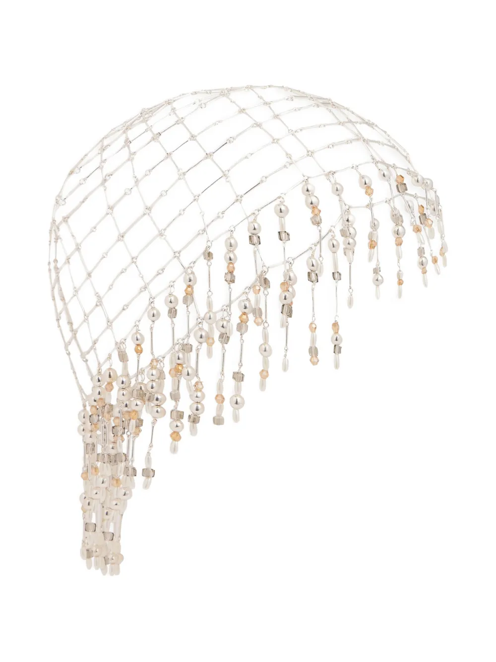 Rabanne Beanie mit Perlenverzierung - Silber