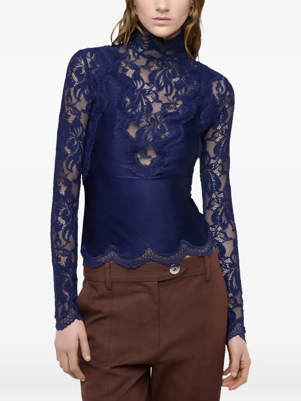 Rabanne Top met lange mouwen Blauw