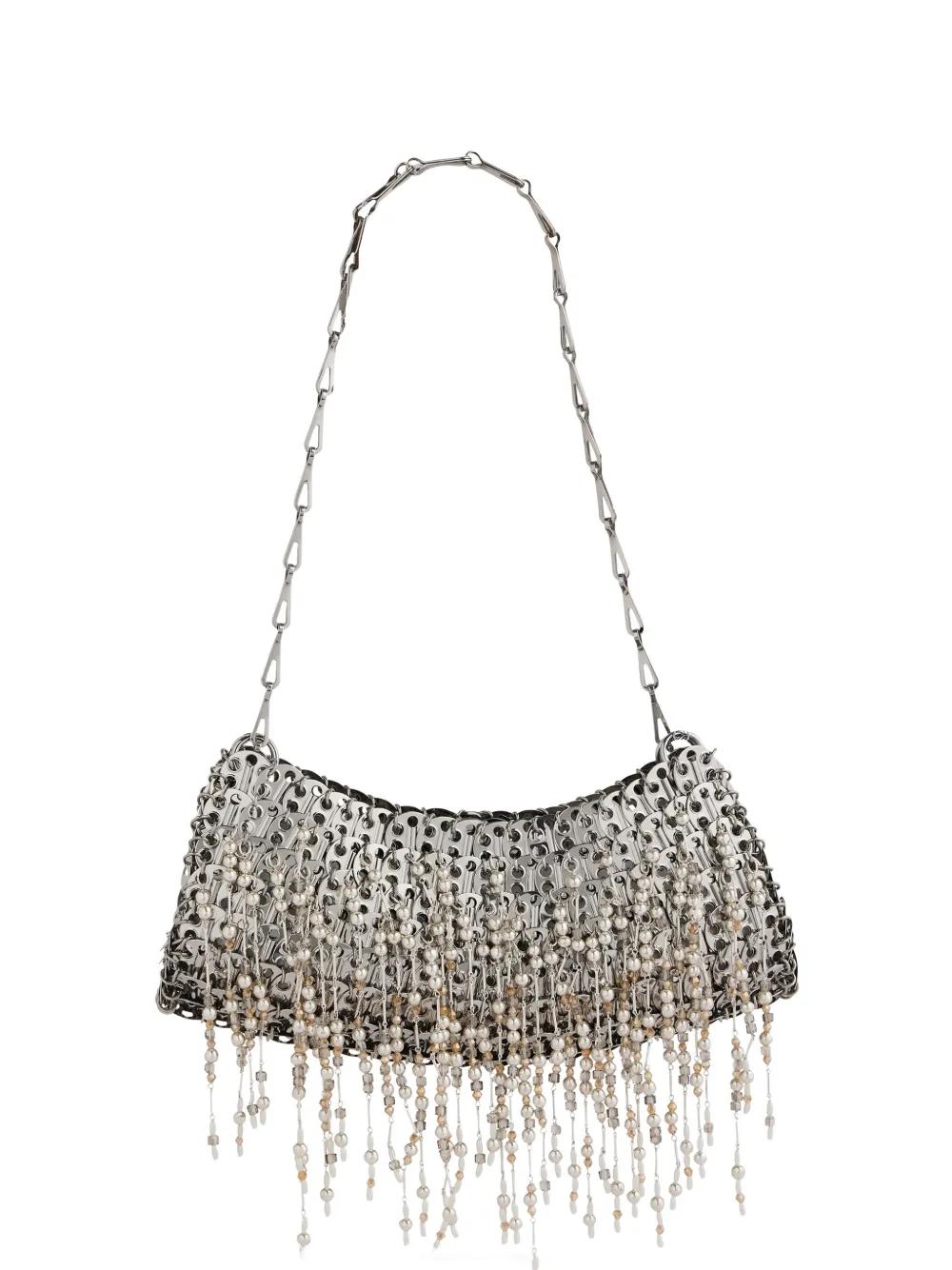 Rabanne Borsa a spalla con frange 1969 - Argento