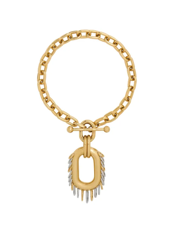 Rabanne Punk XL Link Necklace in Bicolor Gold and Silver