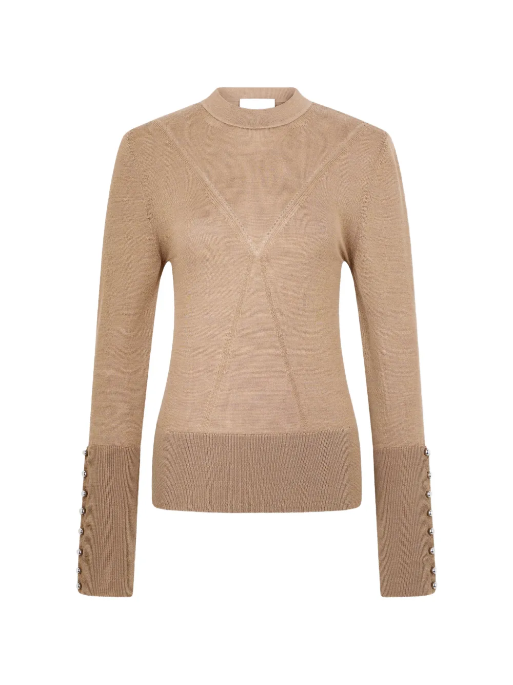 Rabanne T-shirt a maniche lunghe - Marrone