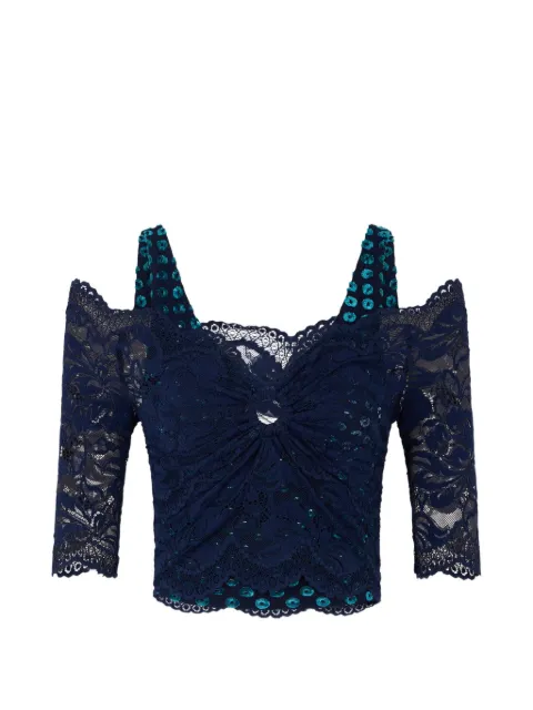 Rabanne trompe-l'œil lace top