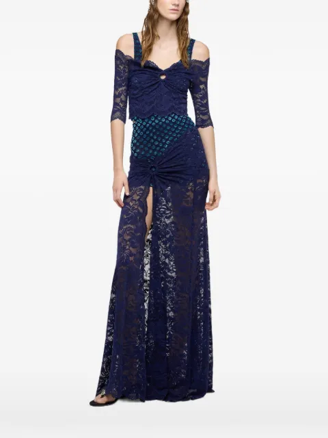 Rabanne trompe-l'œil lace top