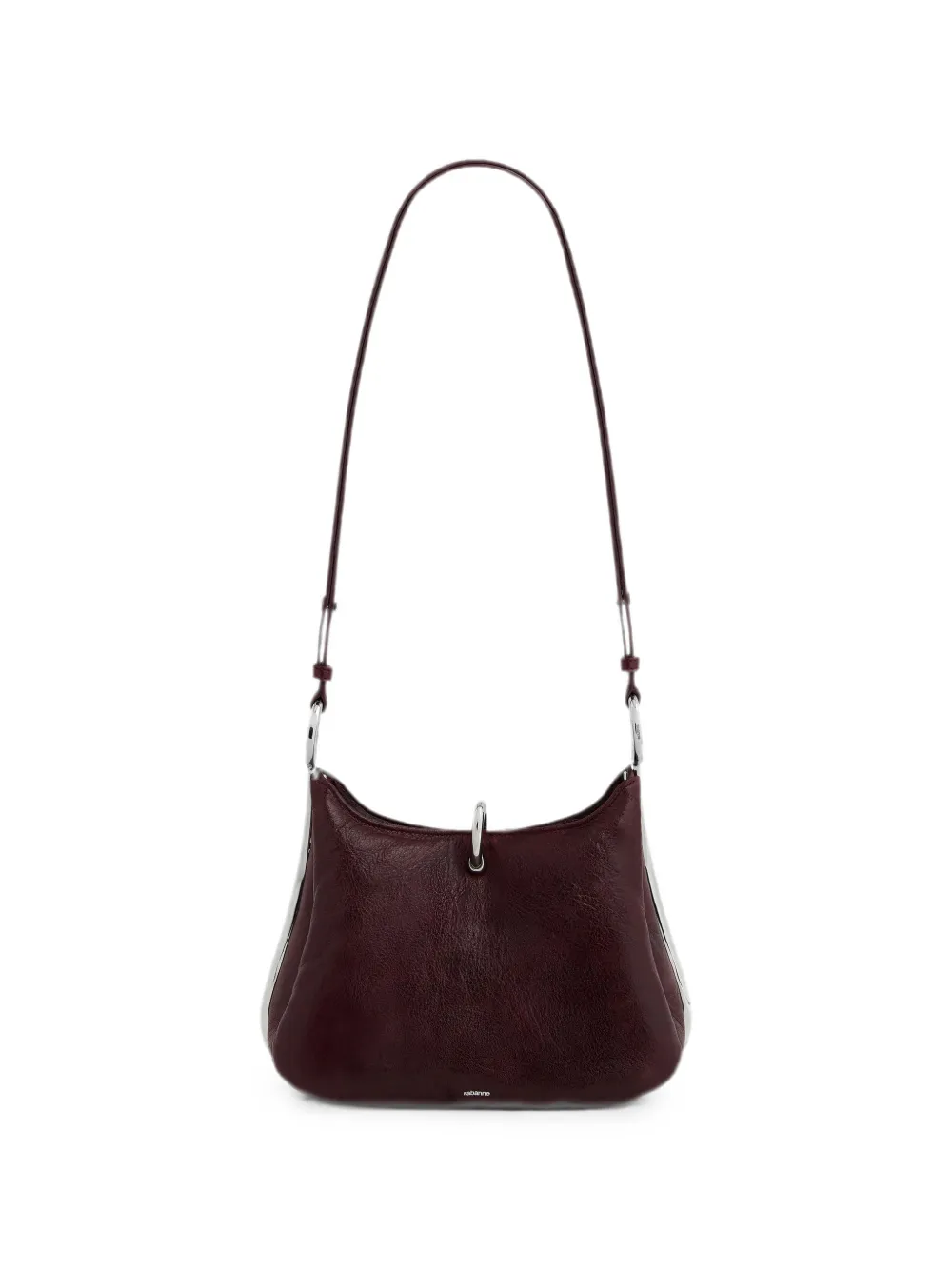 Rabanne Borsa a spalla Ring media in pelle - Rosso