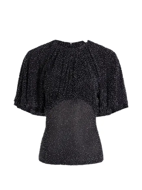 Rabanne textured ruched blouse