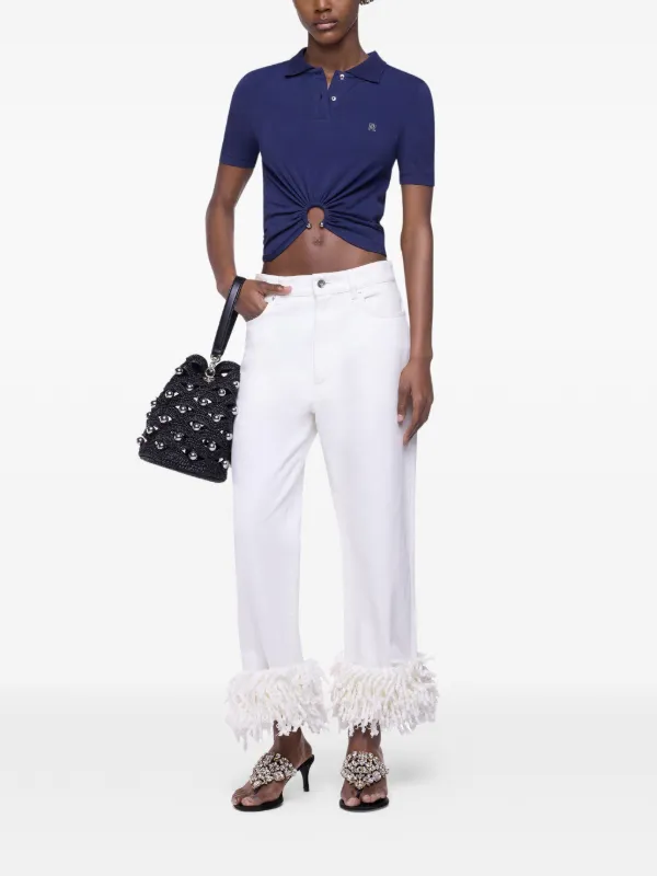 パコラバンヌ　Pearlバッグ Rabanne pearl-embellished Bucket Bag | Black | FARFETCH