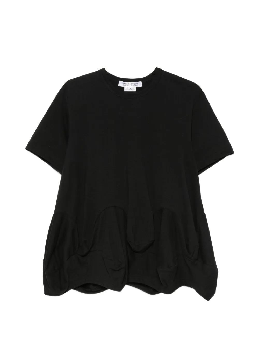 Comme Des Garçons Comme Des Garçons draped panelled T-shirt - Nero