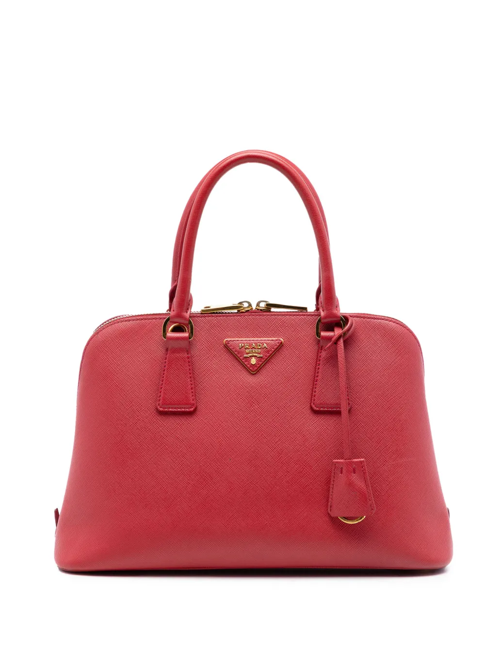 Prada Pre-Owned 2010-2026 Medium Saffiano Lux Promenade satchel - Rosso