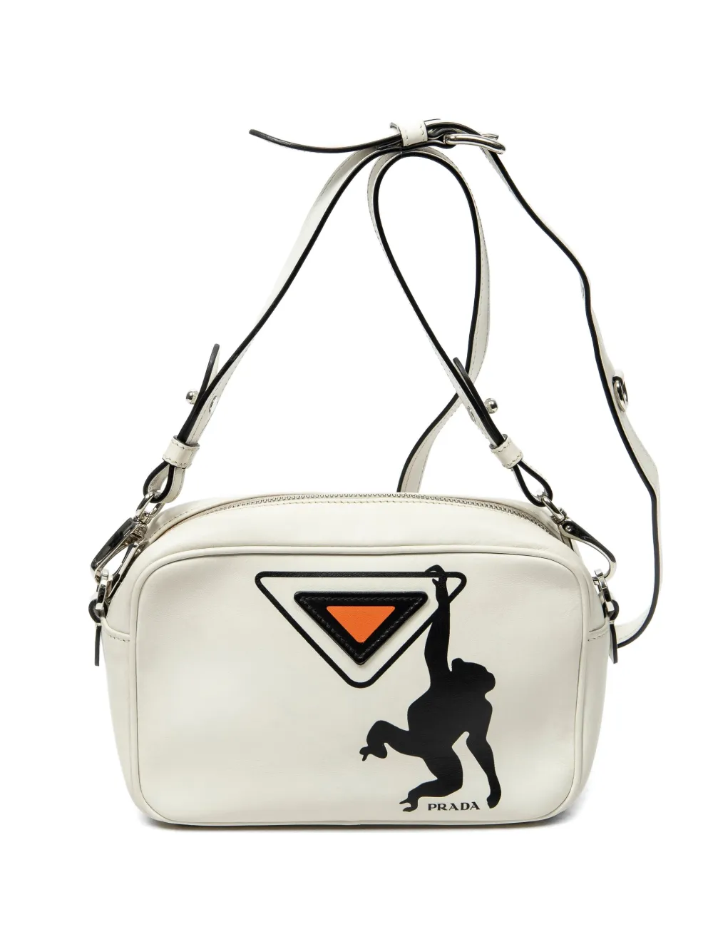 Prada Pre-Owned monkey-print shoulder bag - Weiß