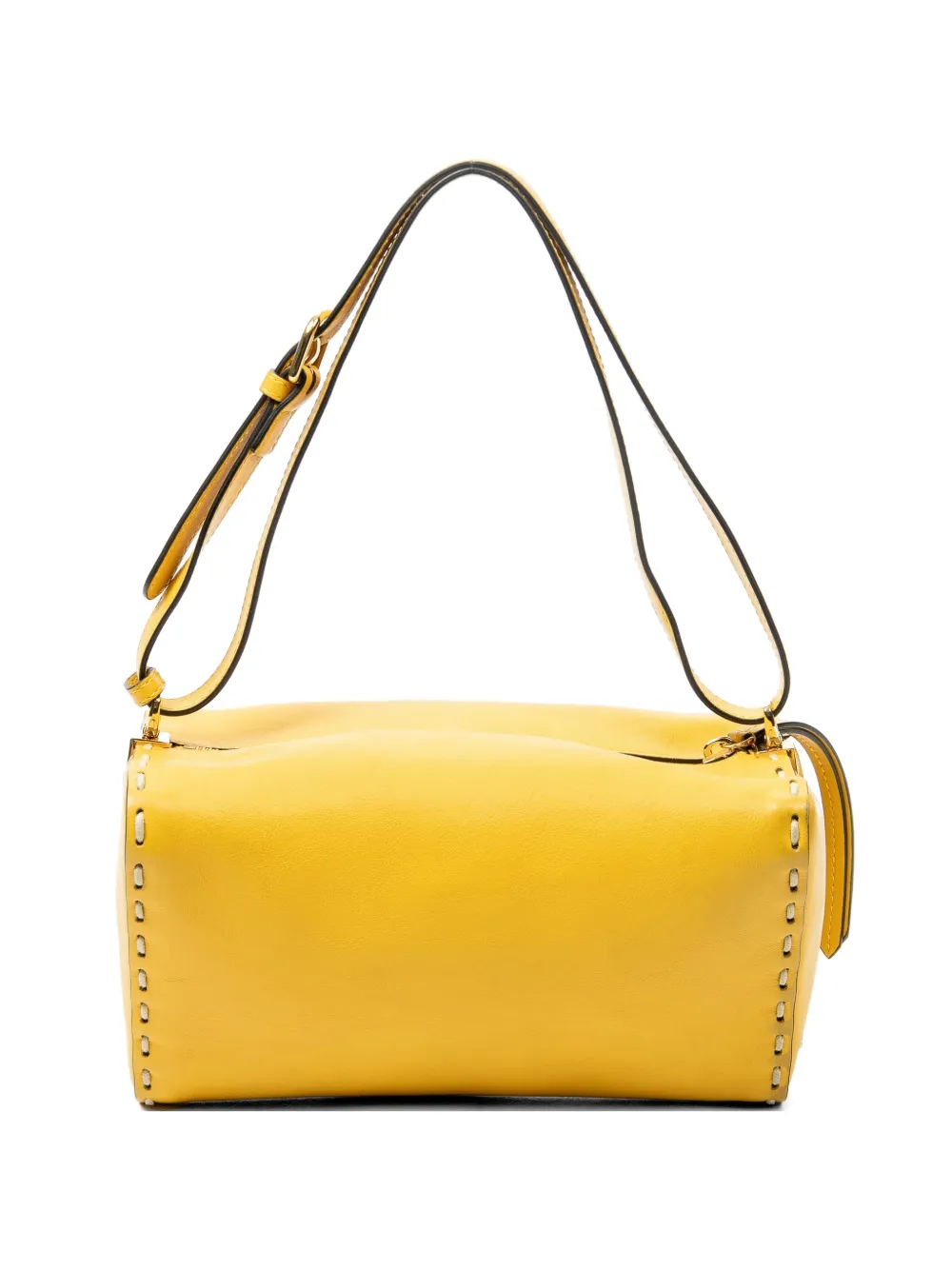 Fendi Pre-Owned logo-plaque shoulder bag - Giallo
