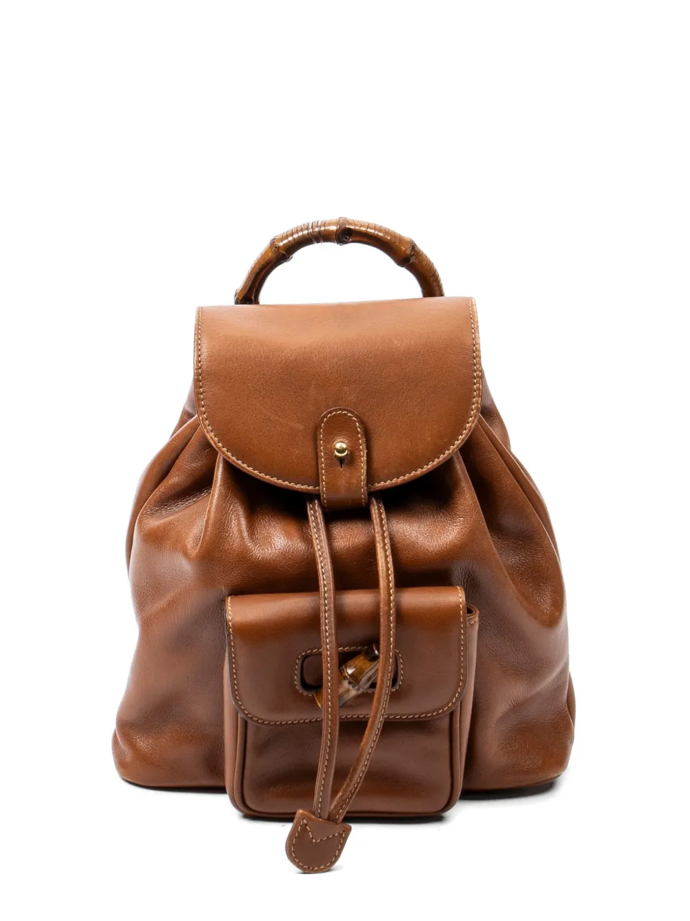 Gucci Pre-Owned Bamboo backpack - Marrone