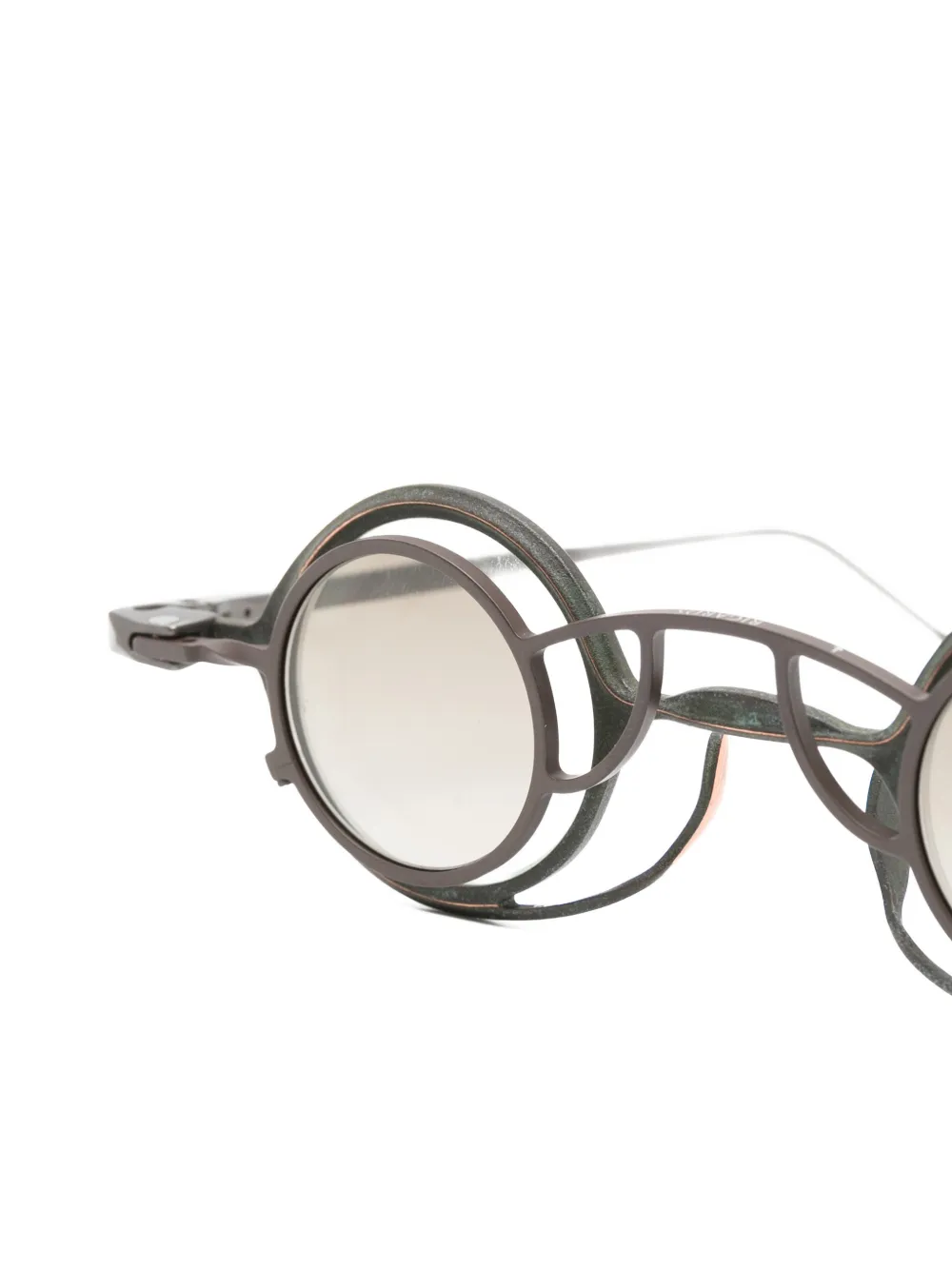  Rigards Round-frame Clip-on Glasses - Verde 