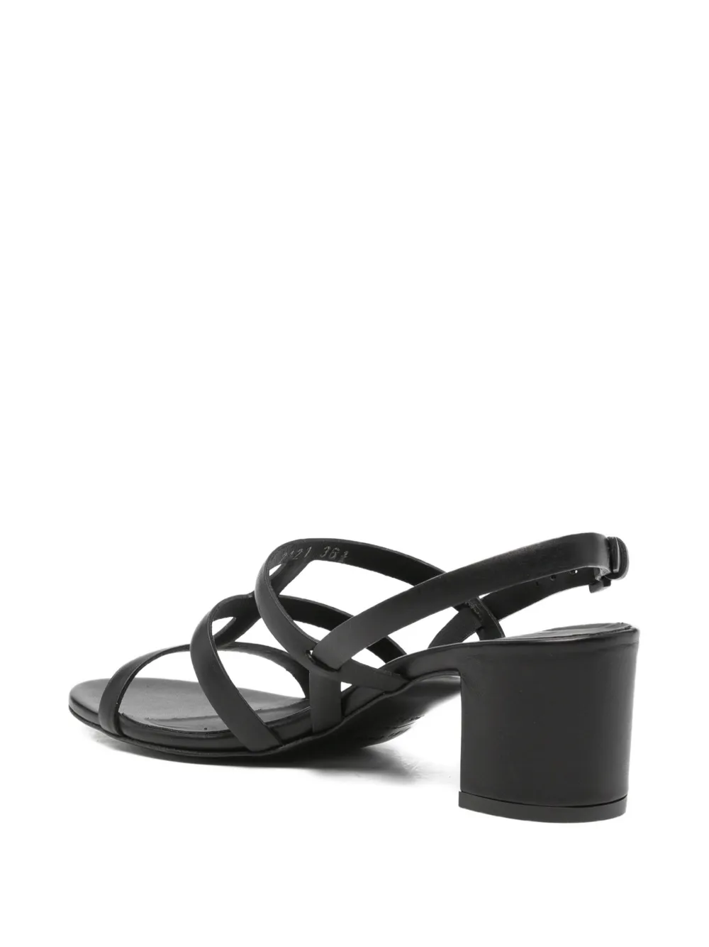 Del Carlo strappy heeled sandals Zwart