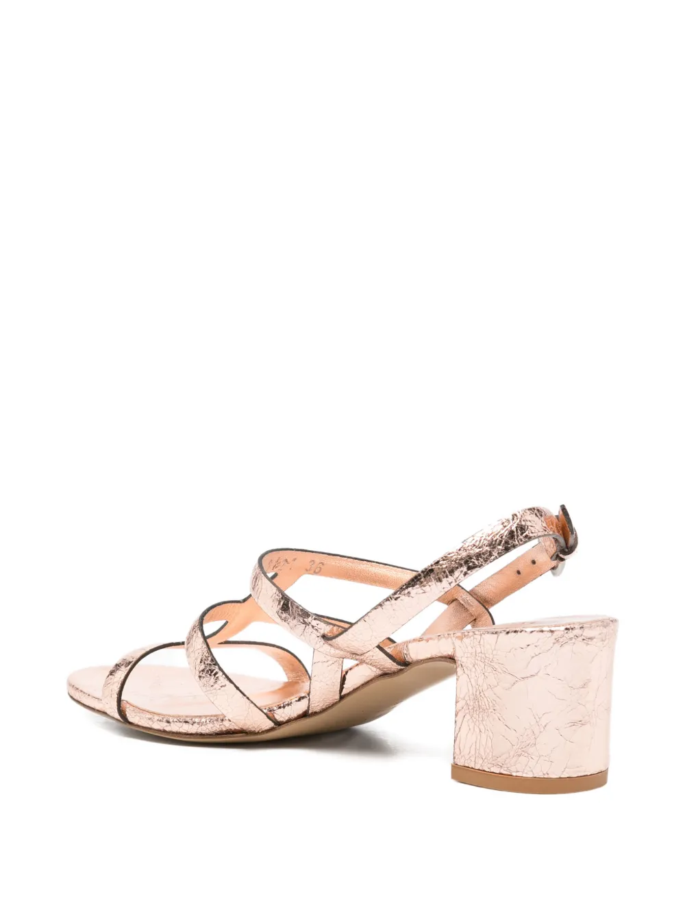 Del Carlo cracked-effect sandals Roze
