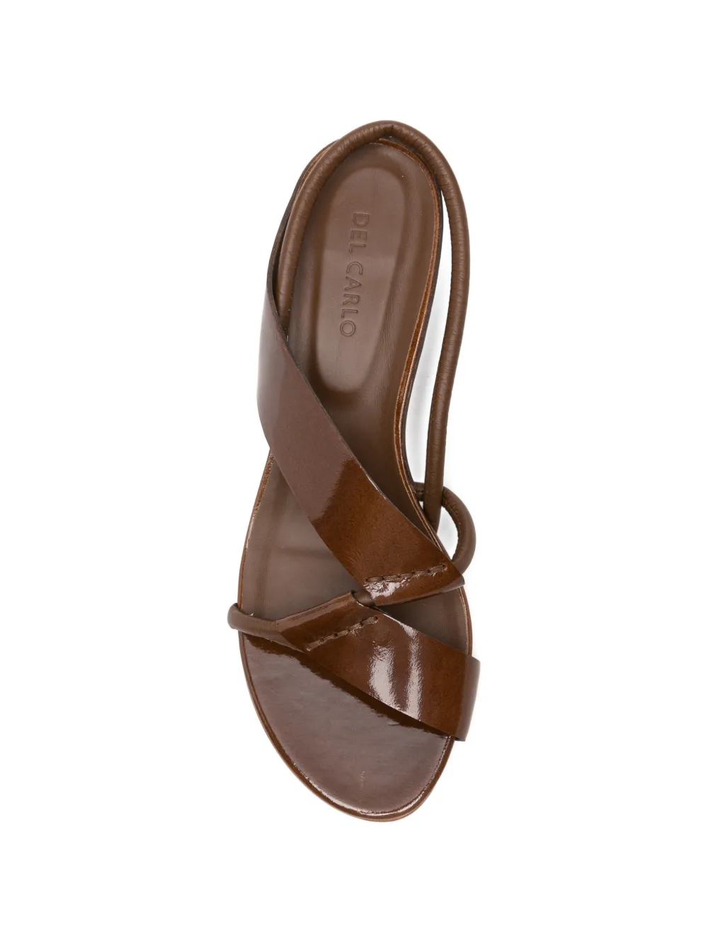 Del Carlo crossover-strap slingback sandals Bruin