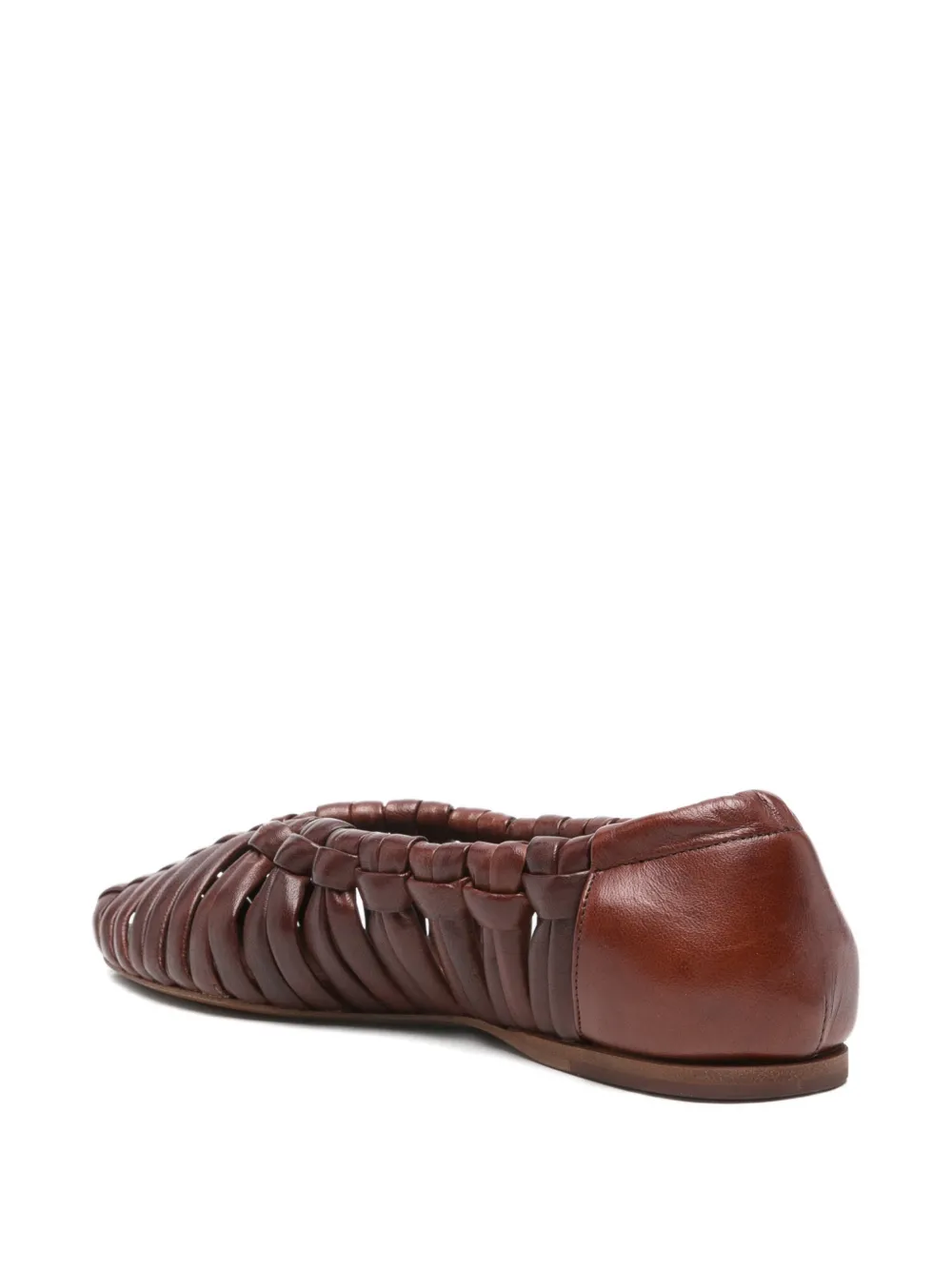 Pantanetti woven leather ballet flats Bruin