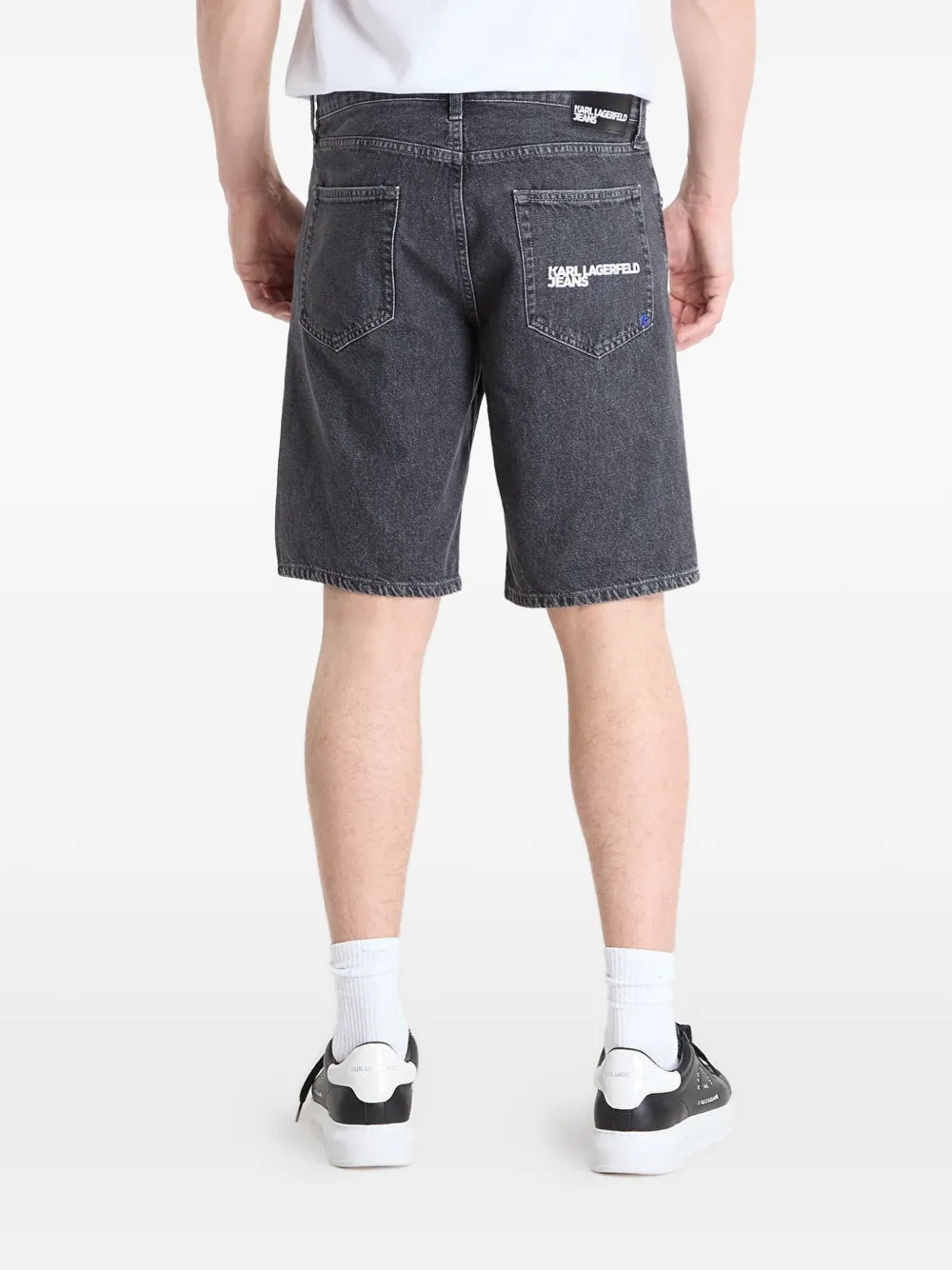 Karl Lagerfeld Jeans Shorts met logo Grijs
