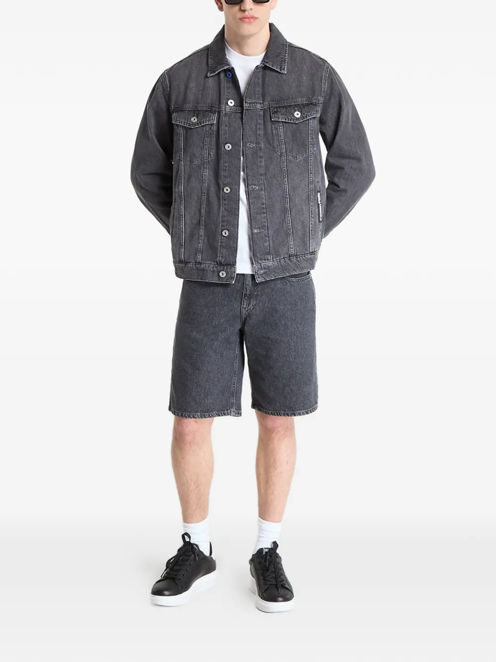 Karl Lagerfeld Jeans Shorts met logo Grijs