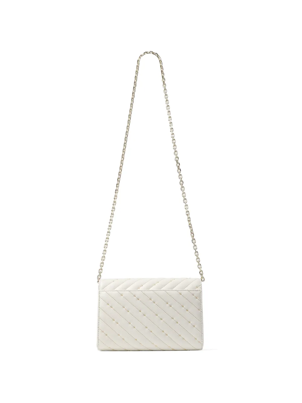 Jimmy Choo Varenne Avenue Quad gevoerde schoudertas Wit
