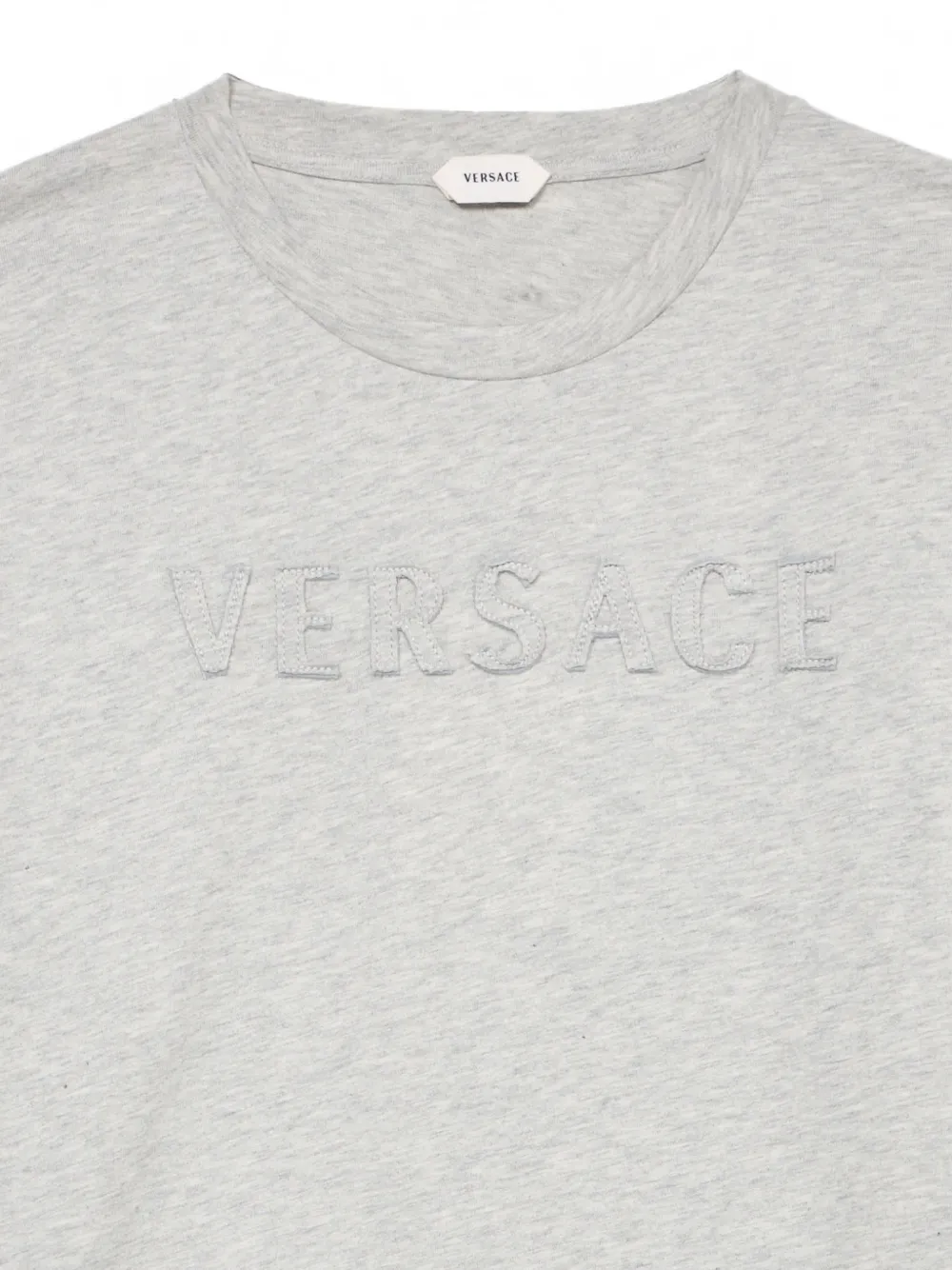 Versace Kids T-shirt met logopatch Grijs