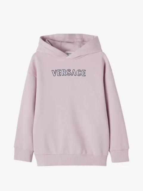 Versace Kids logo-embroidery hoodie