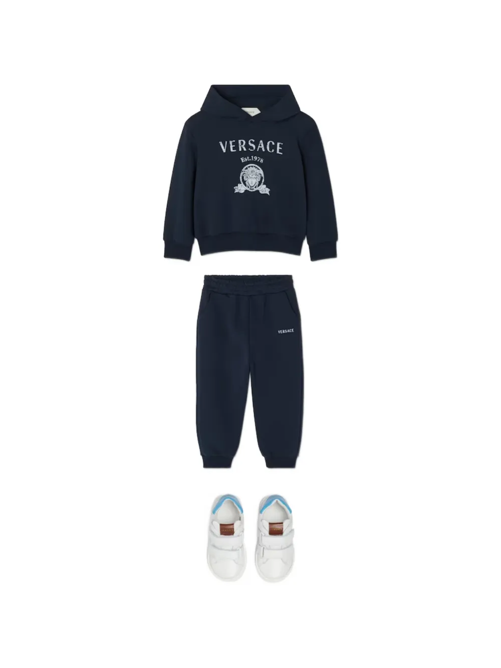 Versace Kids Pantaloni sportivi con stampa - Blu