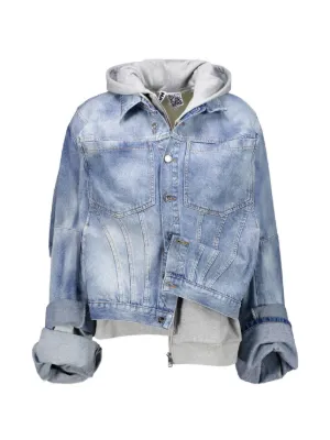 Balenciaga ドロップショルダー デニムジャケット | ブルー | FARFETCH JP