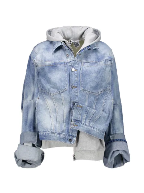 Natasha Zinko multi-layer hooded denim jacket