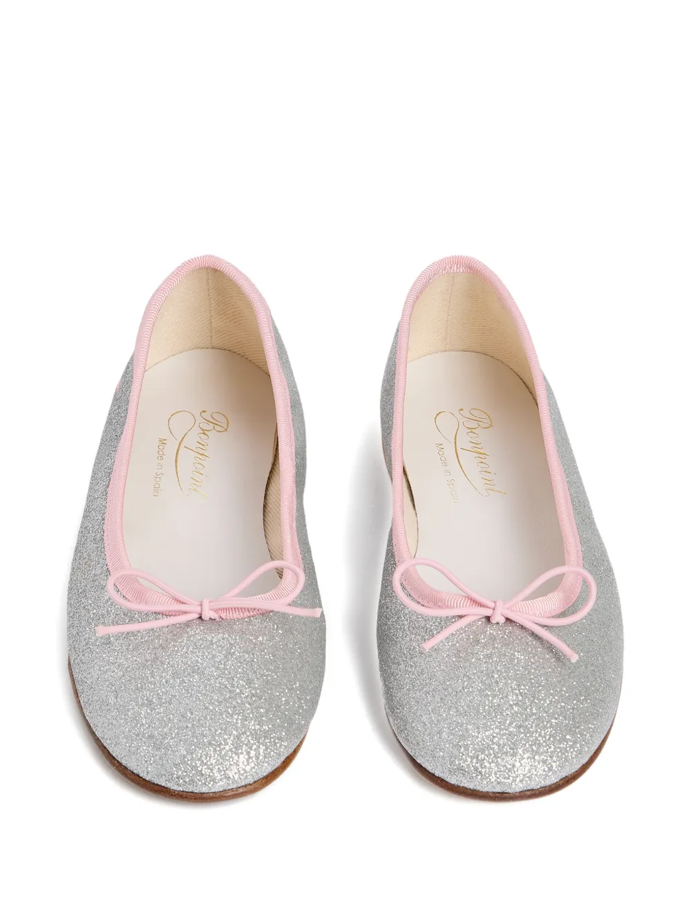 Bonpoint Lisa ballerina's met glitter Zilver