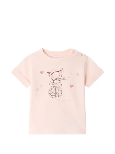 Bonpoint Aiman graphic-print button-fastening T-shirt