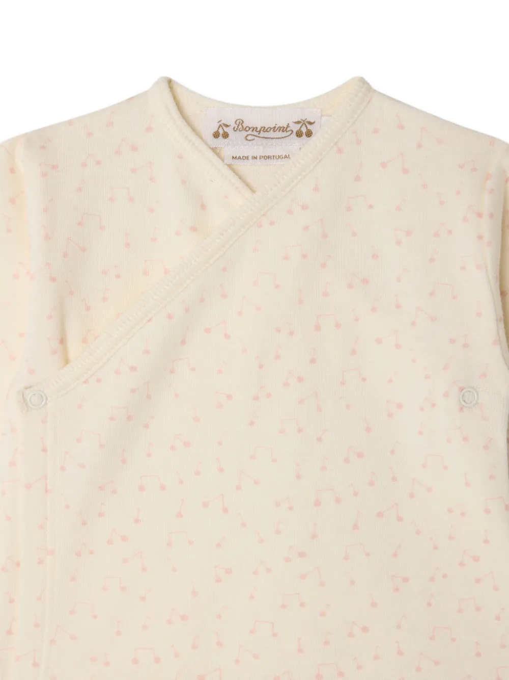 Bonpoint Pyjama met kersenprint Geel