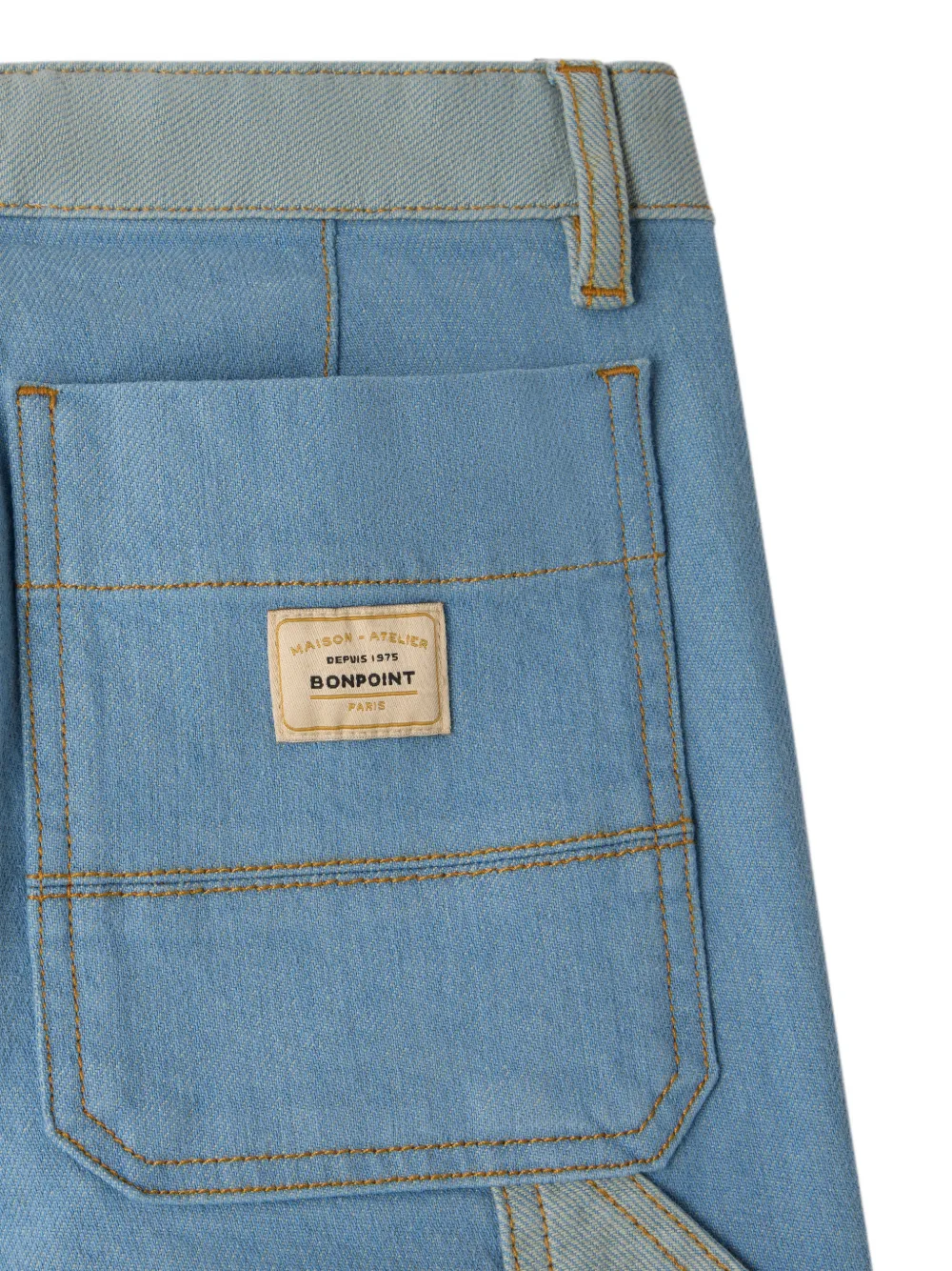 Bonpoint Gael jeans met vlakken Blauw
