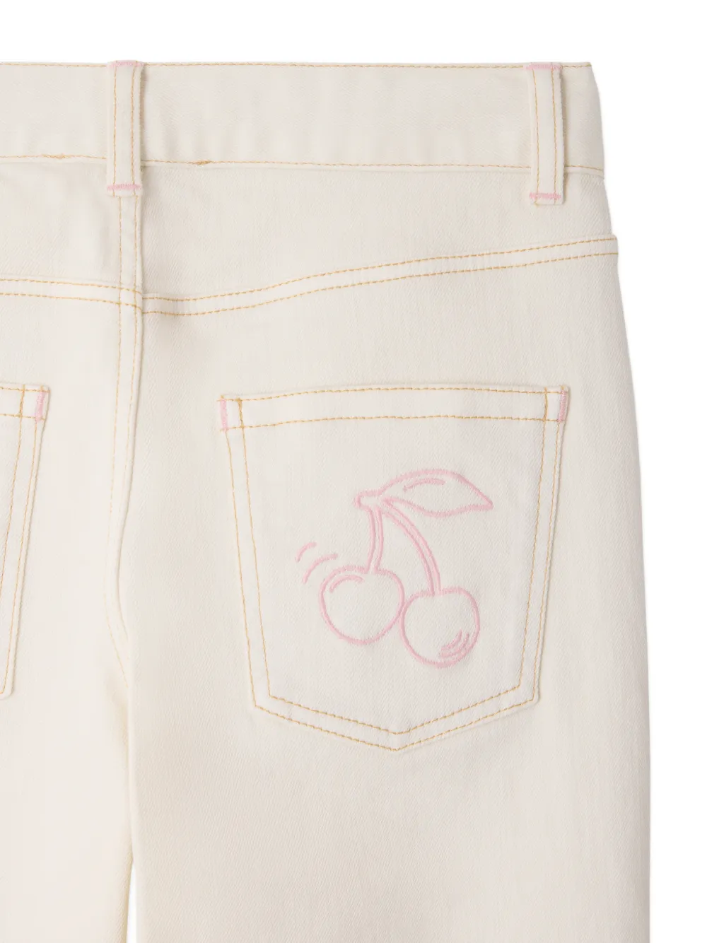 Bonpoint Eloha spijkerbroek met geborduurd detail Wit