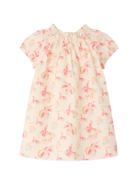 Bonpoint cherry-print ruffled dress