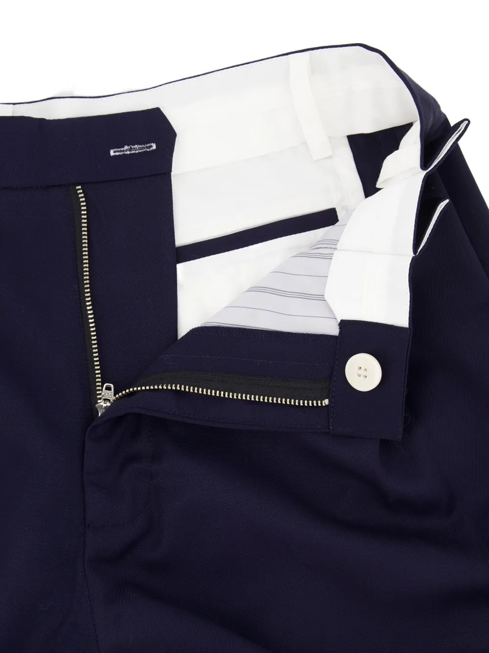 Natasha Zinko Shorts met krijtstreep en plooien Blauw