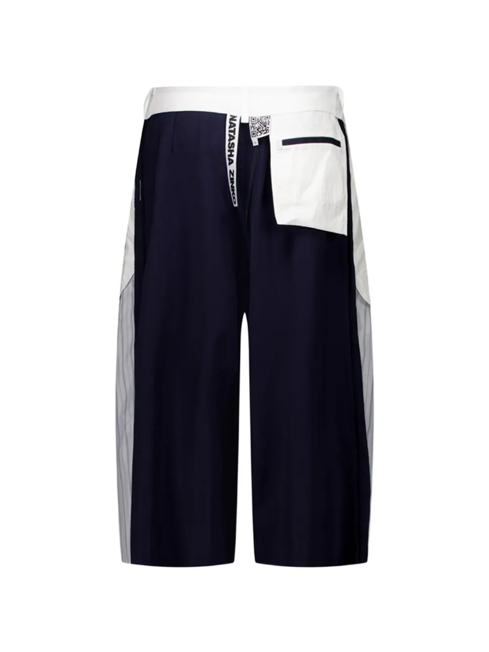 Natasha Zinko Shorts met krijtstreep en plooien Blauw