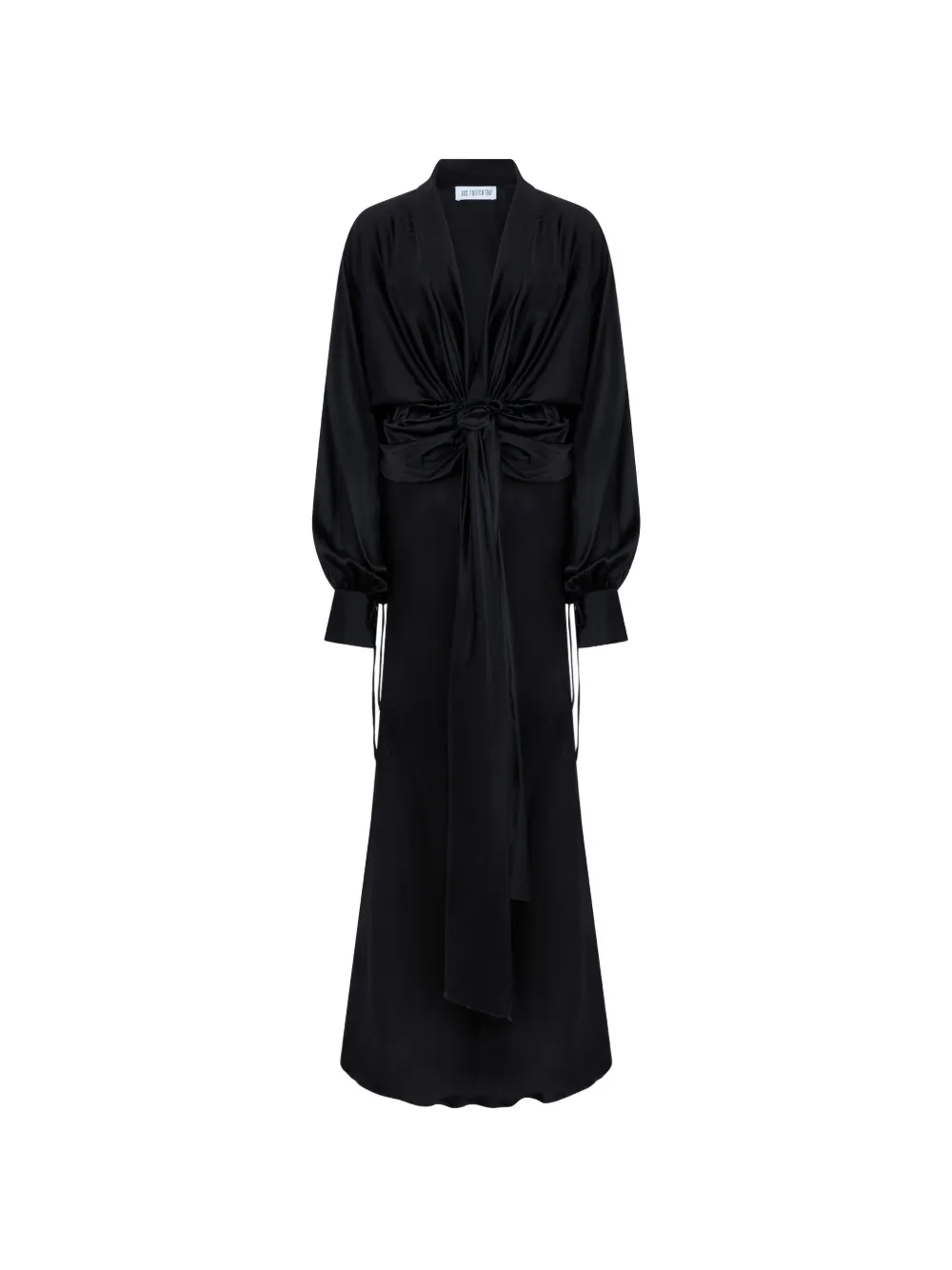 Les Filles d'Eva knotted draped dress - Nero