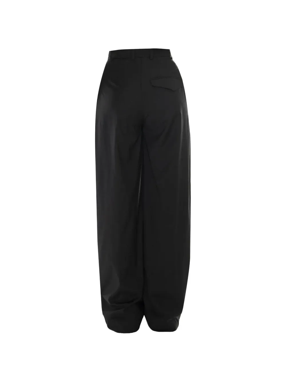 Lardini Plooibroek met wijde pijpen Zwart