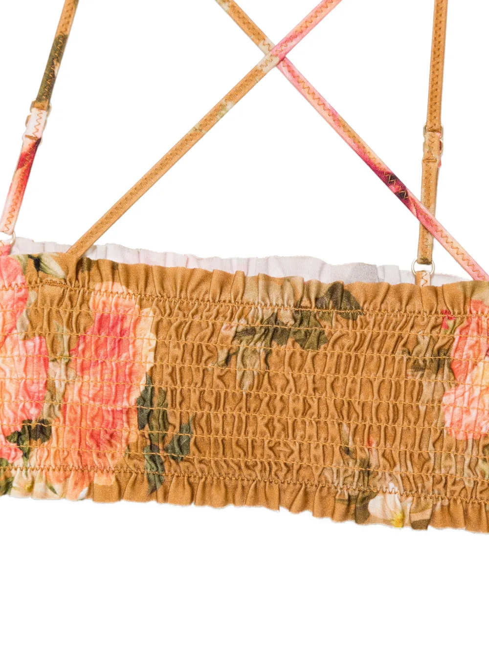 ZIMMERMANN Kids Mahon bikini met bloemenprint - Bruin