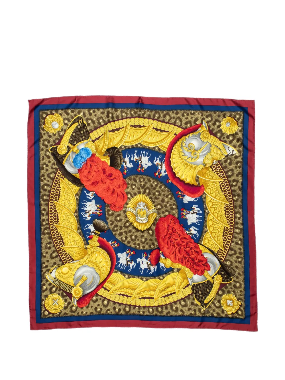 Hermès Pre-Owned Casques et Plumets scarf - Rosso