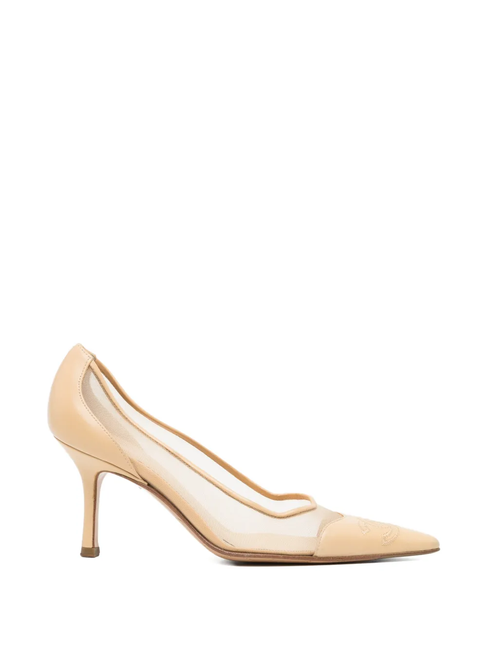CHANEL Pre-Owned 90mm 2000s logo pumps - Nude