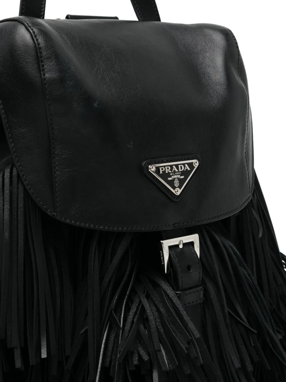  Prada Pre-owned Sac à Dos Frangé - Noir 