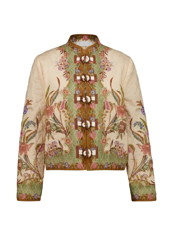 Zimmermann Indra Bomber Jacket in Neutrals