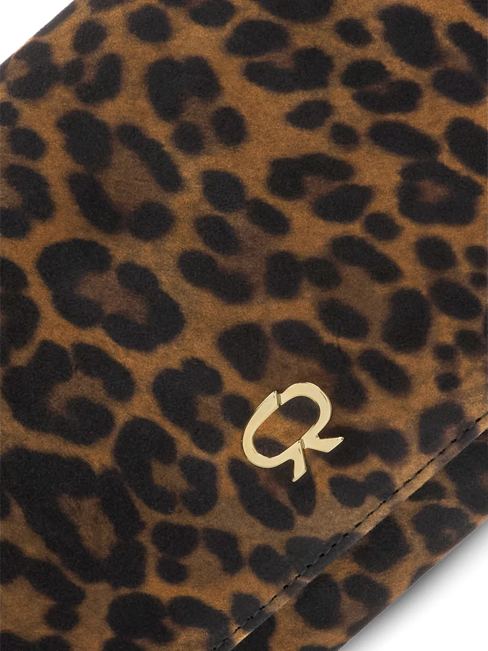 Gianvito Rossi Monica clutch met luipaardprint Bruin