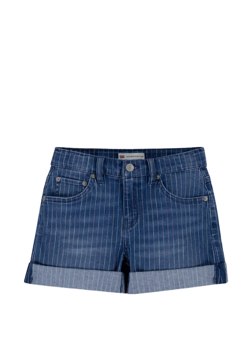 Levi's Kids Keira pinstripe-pattern denim shorts - Blue