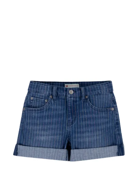 Levi's Kids Keira pinstripe-pattern denim shorts