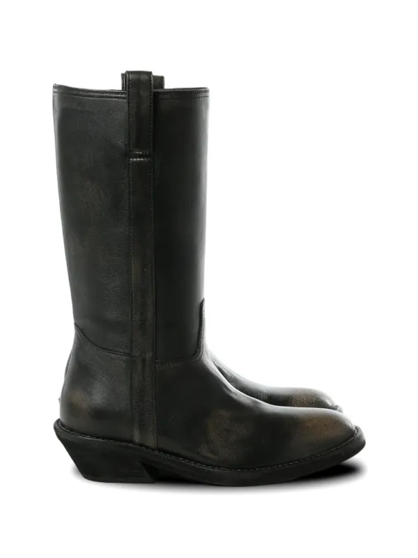 Ann Demeulemeester Latix Cowboy Boots in Black