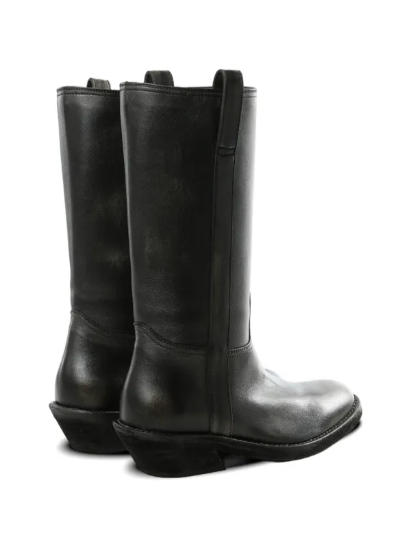 Ann Demeulemeester Latix Cowboy Boots | Black | FARFETCH